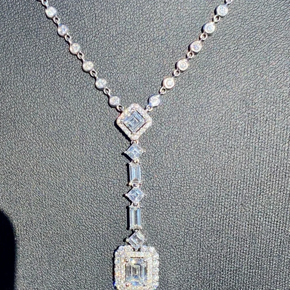Odelia 5.57ct diamond lariat necklace - Picture 5 of 14